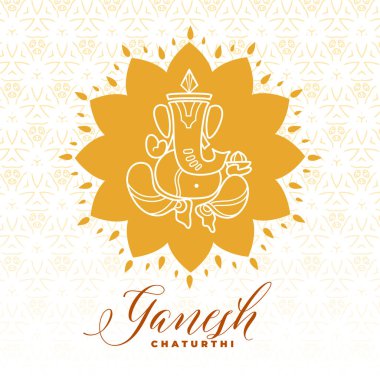 Sosyal medya post vektörü için mutlu ganesh chaturthi şenlik arka planı