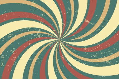 Retro biçimi kıvrımlı spiral çizgi dizayn vektörü