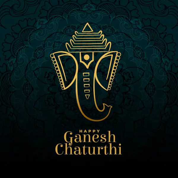 stock vector indian festive ganesh chaturthi wishes background design vector