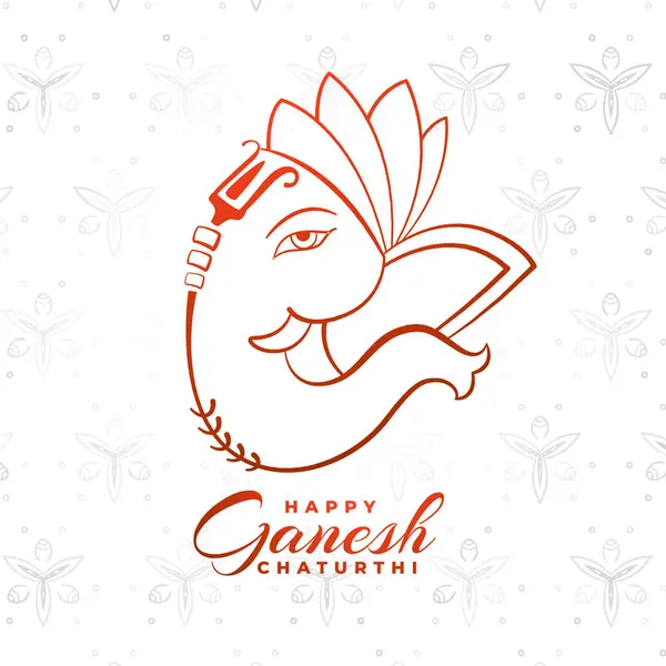 stock vector elegant happy ganesh chaturthi event background design vector