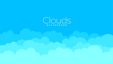 Cennet, karikatür arkaplan vektörü için gökyüzünü bulutlandırır.