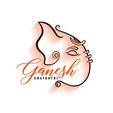 Ganesh Chaturthi 'nin yaratıcı dinsel geçmişi ve Lord Ganpati tasarım vektörü
