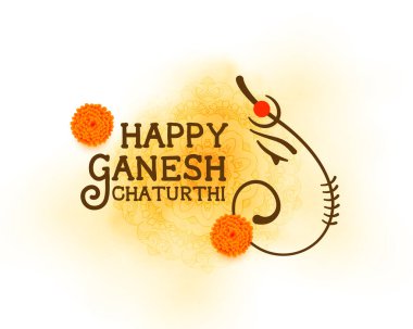 yaratıcı ganesh chaturthi olay arkaplanı Lord ganpati tasarım vektörü