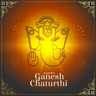Güzel mutlu ganesh chaturthi şenlik arka plan vektörü