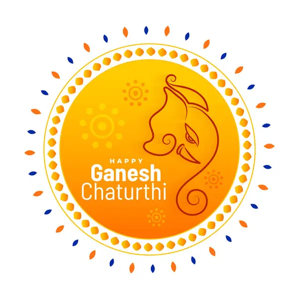 stock vector happy ganesh chaturthi festive background for social media post vector