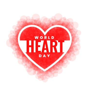 29 Eylül Dünya Kalp Günü küresel sağlık hizmetleri ve tedavi vektörü posteri