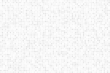 Web teknolojisi beyaz arkaplan dijital ikili kod programlama dili vektörü