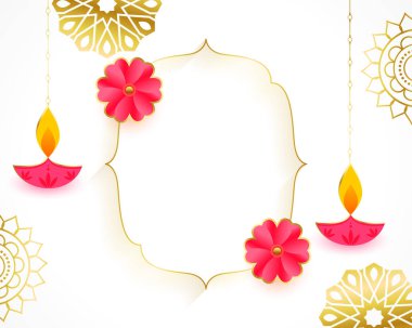 asılı diwali diya klasik arkaplan metin uzayı vektörü