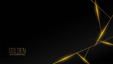 Gösterişli ve parlak altın çizgiler sunum vektörü için koyu arkaplan