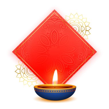 diwali arkaplanında metin uzayı vektörü ile gerçekçi yağ diya