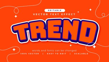 stil eğilim harfleri yazı efekti turuncu şablon vektörü