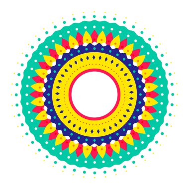 Hint usulü vektör rengarenk rangoli mandala