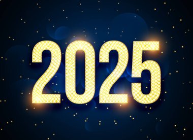 altın parıltı 2025 yeni yıl arkaplanı metin alanı vektörü ile