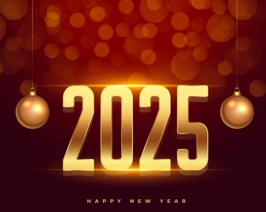 3d 2025 Yeni Yıl Arkaplanı değerli bir vektörle karşılanıyor