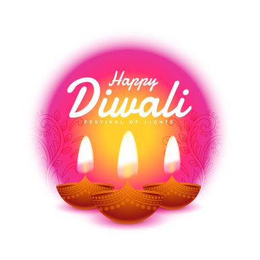 Mutlu bayramlar. 2024 tebrik kartı ve üç parlayan diya vektörü.