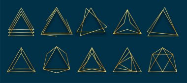 Koleksiyon vektöründe klasik stil altın kenar çerçeve afişi
