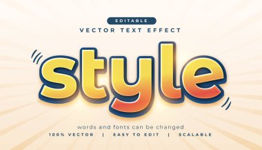 Modern başlık vektörü için kişiselleştirilebilir biçim metin efekti modeli