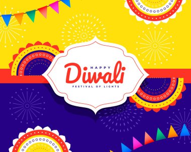 Dekoratif Hint bayramı shubh diwali selamlama arka plan vektörü