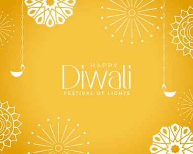 Hindistan vektörünün ışık festivali için mutlu bayramlar.