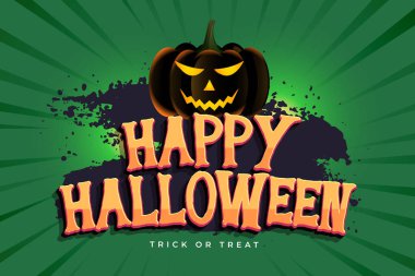 Huysuz etki vektörlü ürkütücü Cadılar Bayramı kabağı arkaplanı