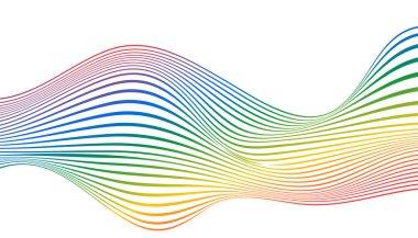 Tasarım vektörü için soyut renkli optik sanat dalgalı arkaplan