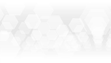 soyut ve minimal altıgen geometrik beyaz arkaplan tasarım vektörü