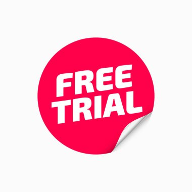 ticari tanıtım vektörü için ücretsiz deneme erişim etiketi arka planı