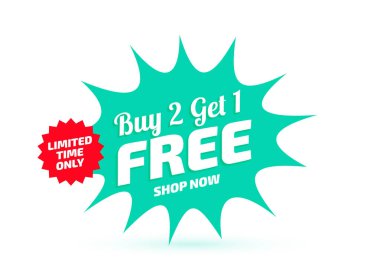 2 alana 1 bedava satış arkaplanı sınırlı bir teklif vektörü