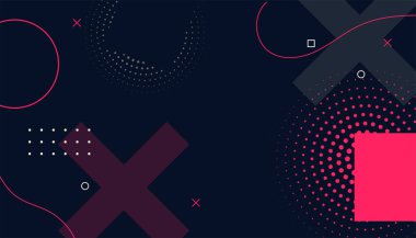 memphis biçim soyut duvar kağıdı yarım ton ve geometrik element vektörü