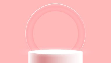 Ödül töreni vektörü için üç boyutlu boş kaide arkaplanı