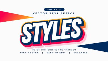 düzenlenebilir biçim harfleri metin efekti şablonu vektörü