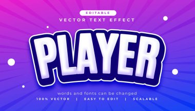 metin efekti biçimi oynatıcı yazı tipi tasarımı vektörü