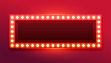 Boş uzay vektörlü parlayan kumarhane afiş tabelası