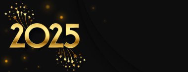 2025 yeni yılı metin alanı vektörüyle kutluyoruz