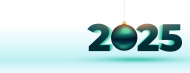 Metin uzayı vektörlü zarif 2025 yeni yıl sancağıName