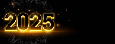 Dekoratif 2025 Yeni Yıl Davetiye Yazarı