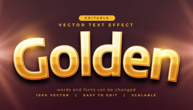 düzenlenebilir altın retro harfler metin biçimi etkisi vektörü