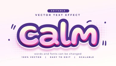 Zarif sakin metin efekti düzenlenebilir harf vektörü 