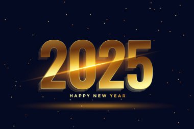 3d biçim 2025 Yeni yıl şenlik arka plan tasarım vektörü