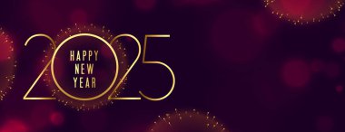 Havai fişek kutlama vektörlü mutlu yeni yıl 2025 duvar kağıdı