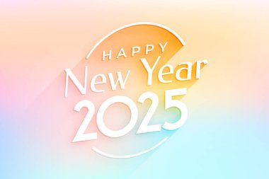 Sosyal medya posta vektörü için mutlu yıllar 2025 şablonu