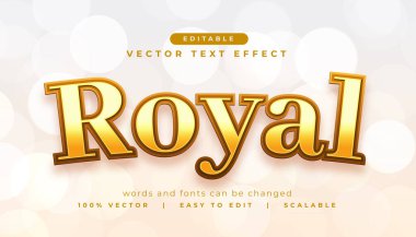 düzenlenebilir altın kraliyet harfleri metin efekti biçimi vektörü