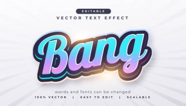düzenlenebilir metin efekti bang harf vektörü