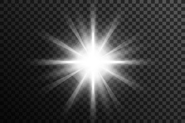 şeffaf beyaz spot ışığı patlama vektörü