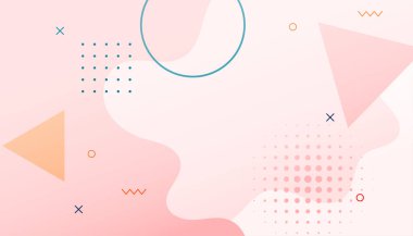 Modern kompozisyon sanat vektörüyle dekoratif geometrik memphis desenli duvar kağıdı