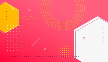 soyut memphis desen resim kompozisyon web sitesi arkaplan vektörü için pankartıName