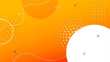 Dekoratif memphis desenli afiş akışkan gradyan soyut şekiller vektör