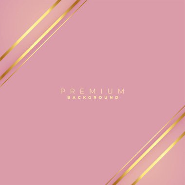 Premium ve parlak köşegen altın çizgiler pastel arkaplan vektörü
