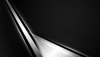 modern koyu siyah arkaplan zarif gri şekil tasarım vektörü