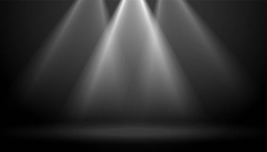 parlak sahne ışığı koyu arkaplan vektörü